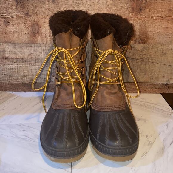 Sorel Badger Men\'s Leather Wool Winter Snow Boots Size 10 main image 13
